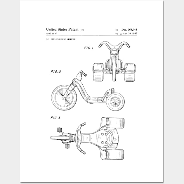 Big Wheel | Patent Drawing Wall Art by Rad Love